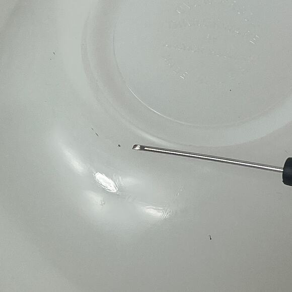 Anchor Hocking Bowl Medium Milk Glass Silver Rim Vintage Ovenproof Dinnerware - Picture 5 of 12